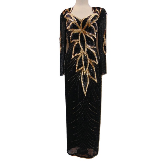 Niteline Dresses & Skirts - Vintage long beaded evening formal dress Sz 8